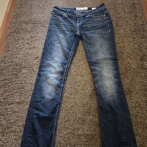 BKE Dark Blue Straight Leg Jeans